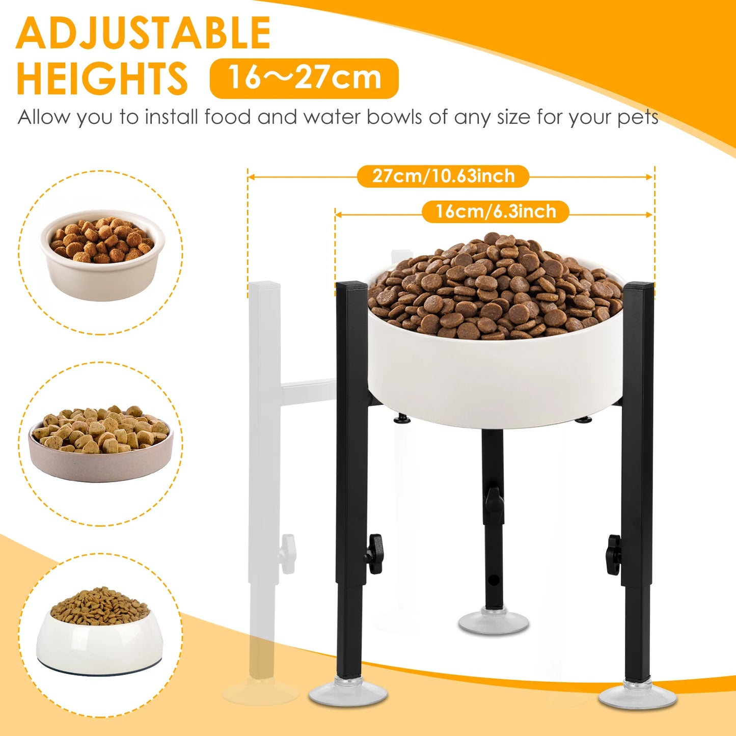 The Adjustable Elevated Stand for Large Dogs