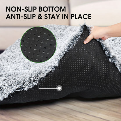 Plush Washable Dog Bed with Anti-Slip Base | Dogs & Cats