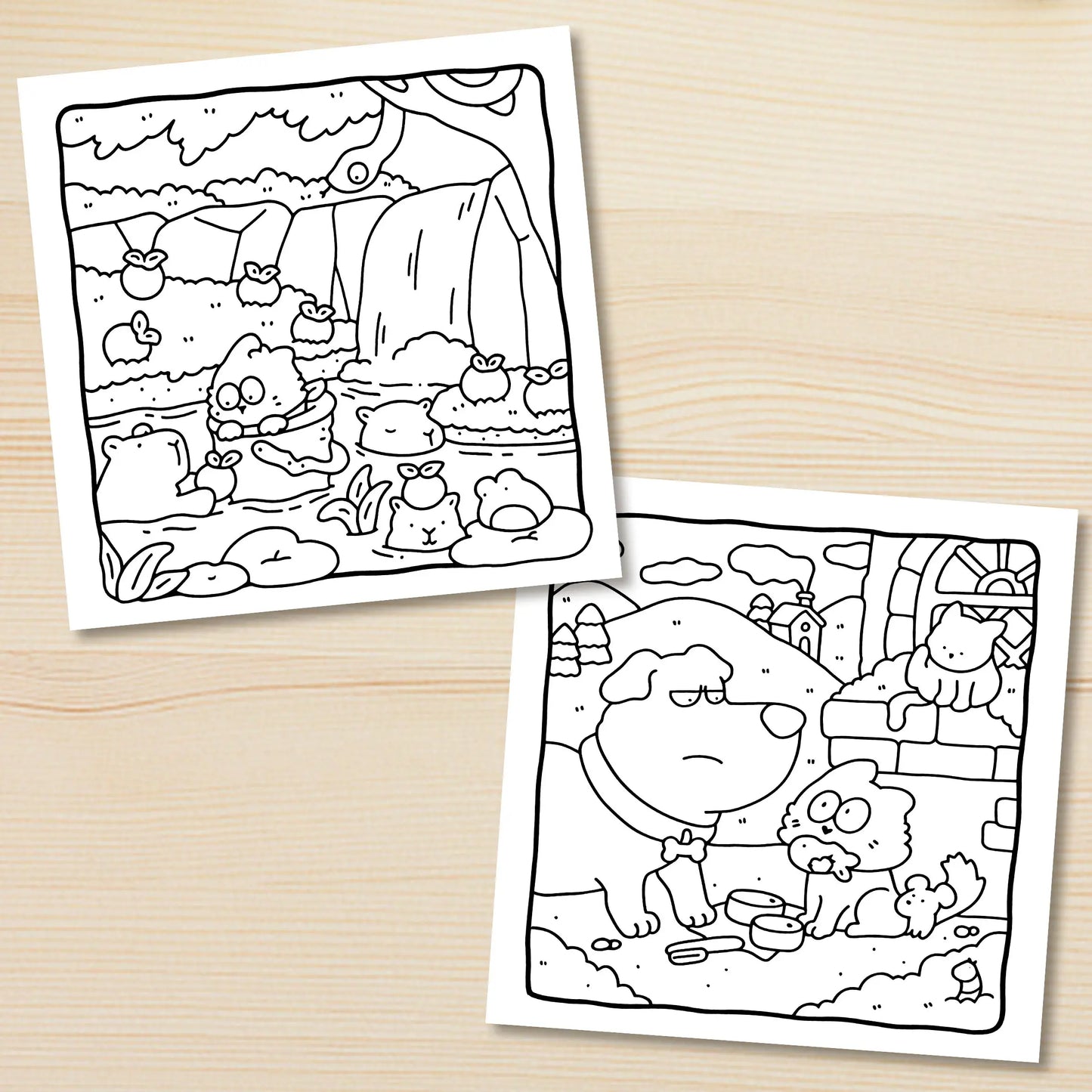 Cat Life Coloring Book for Adults — Bold Patterns & Cute Illustrations