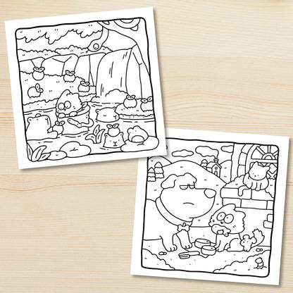 Cat Life Coloring Book for Adults — Bold Patterns & Cute Illustrations