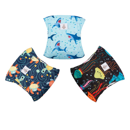 Reusable Male Dog Belly Bands — 3 Pack