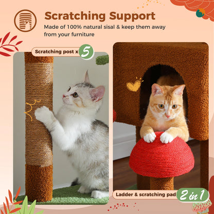 Floor-to-Ceiling Cat Tower — Cactus Design