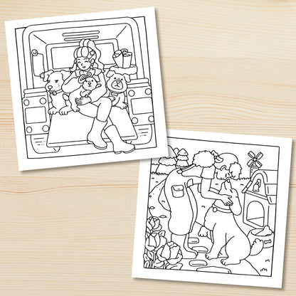 Dog Mom Coloring Book for Adults