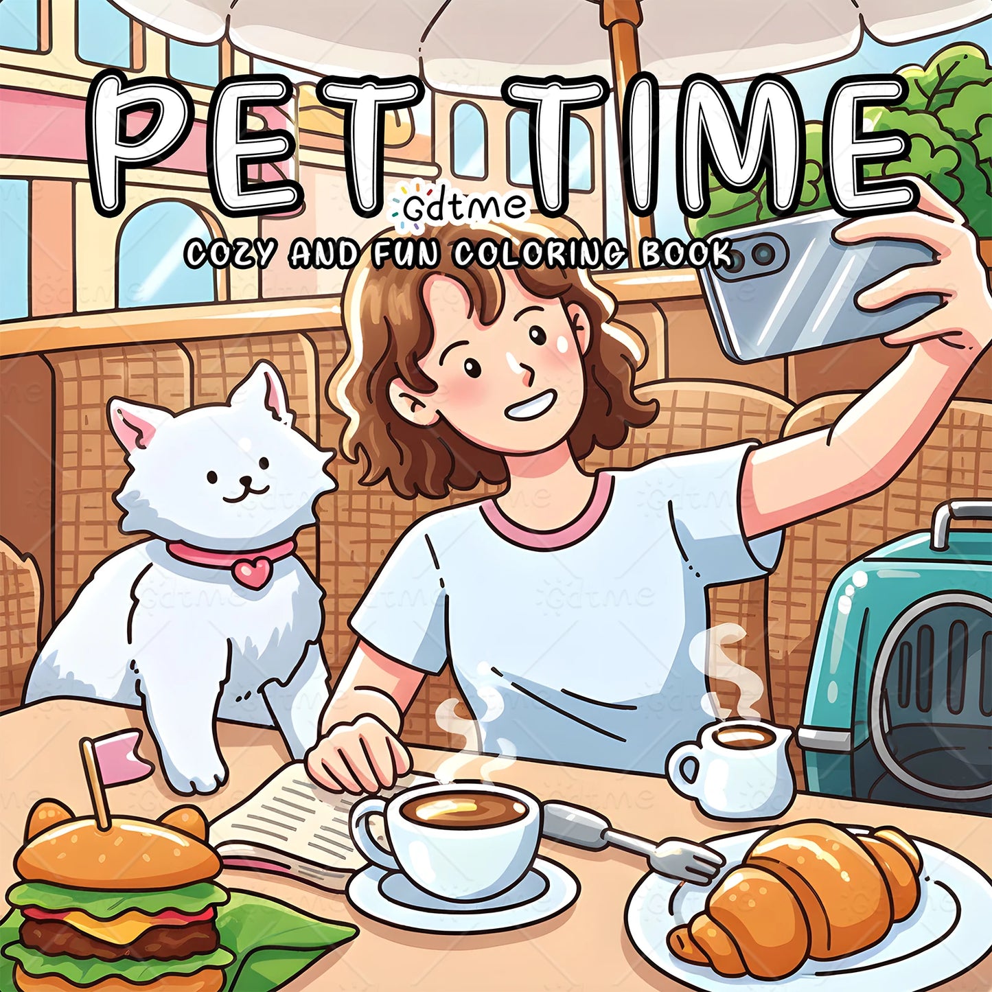 Pet Time Coloring Book for Adults — Cozy & Fun Daily Scenes