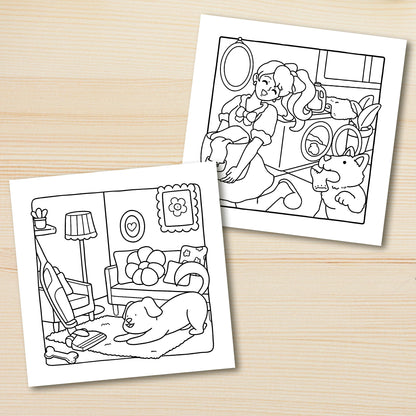 Dog Moments Coloring Book for Adults — Bold Patterns & Joyful Illustrations