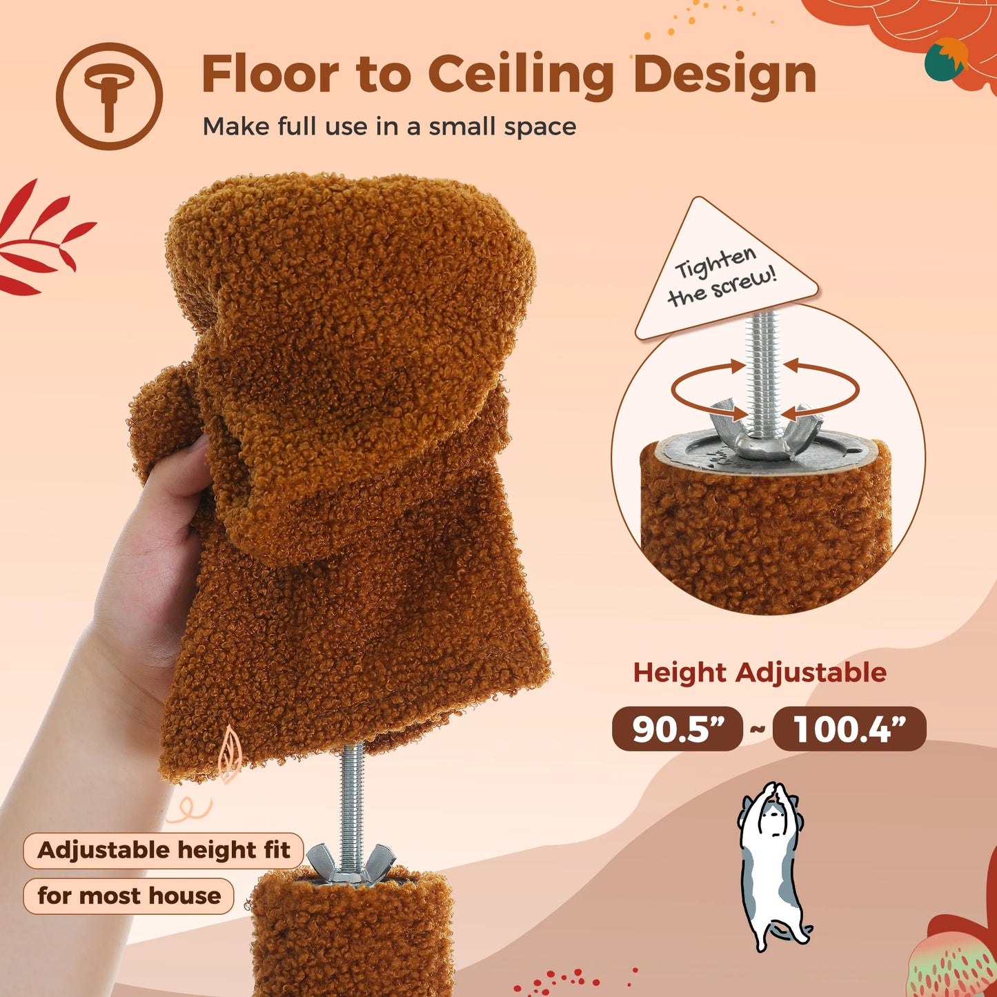 Floor-to-Ceiling Cat Tower — Cactus Design