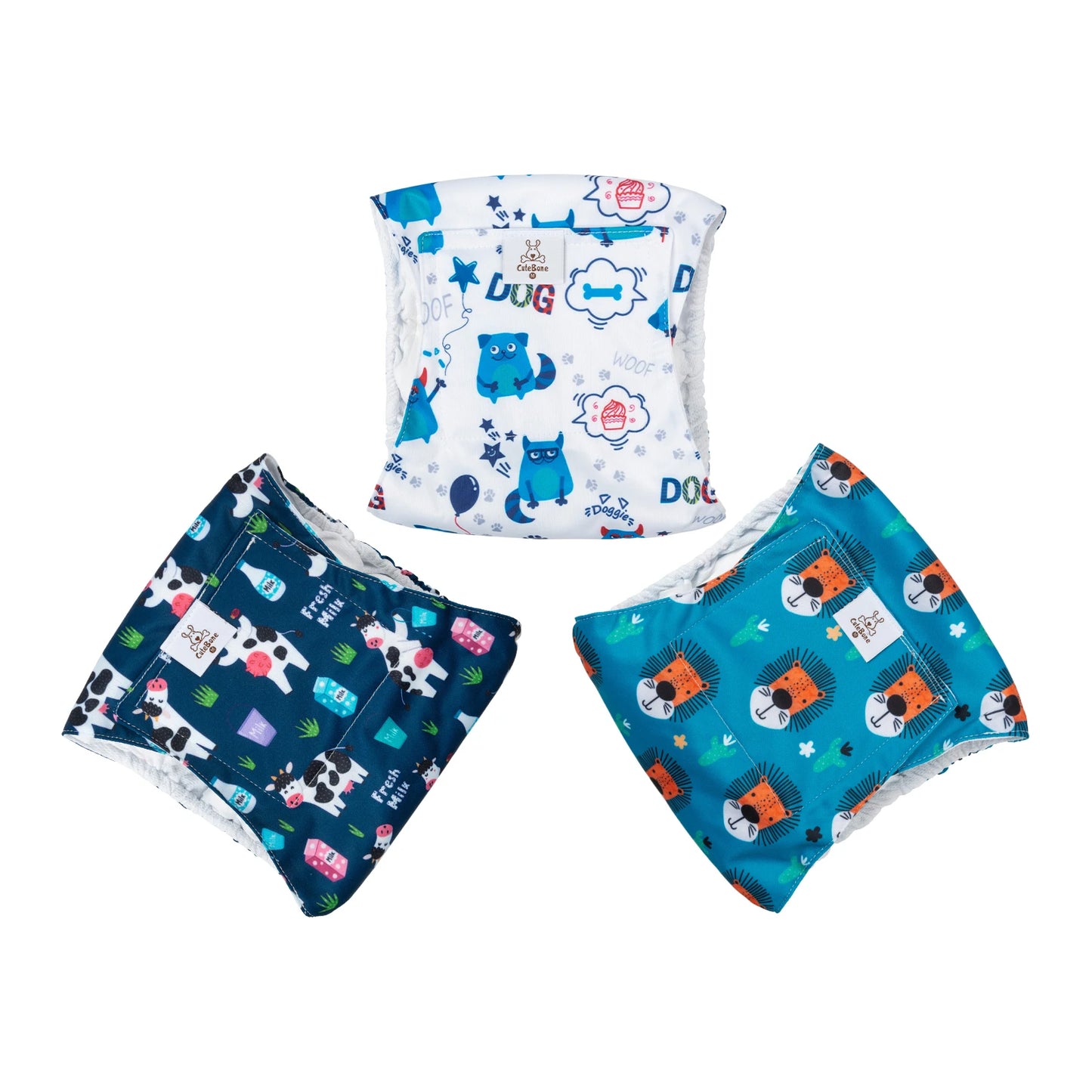 Reusable Male Dog Belly Bands — 3 Pack