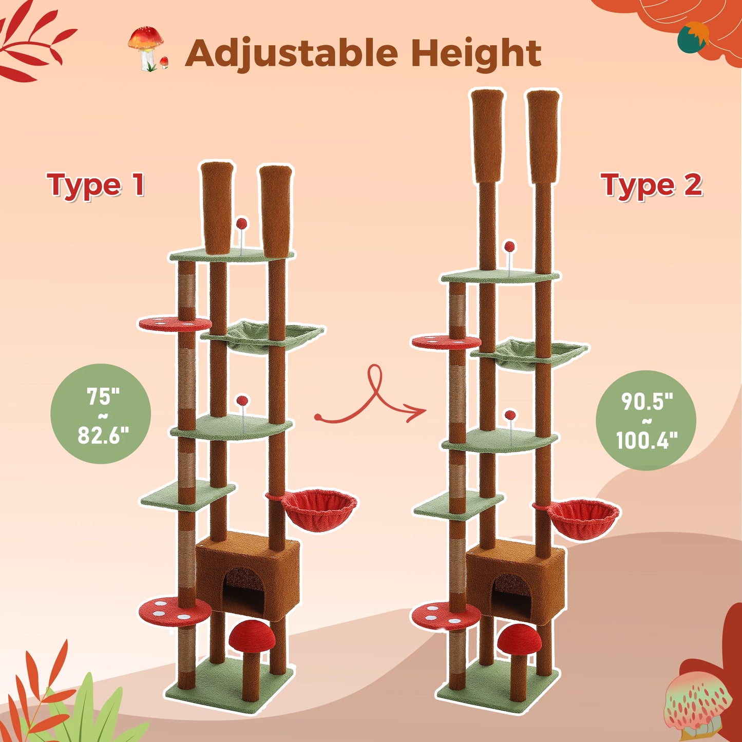 Floor-to-Ceiling Cat Tower — Cactus Design