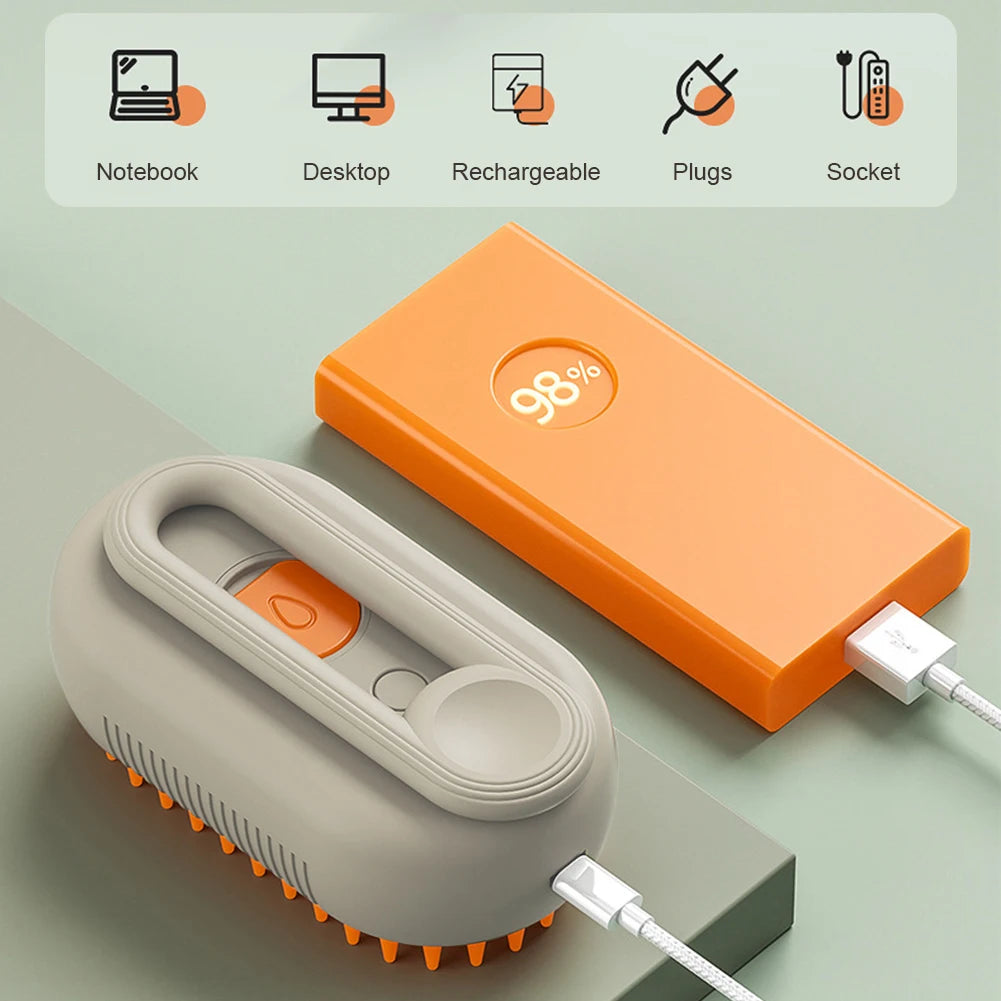 The 3-in-1 Steam Grooming Brush