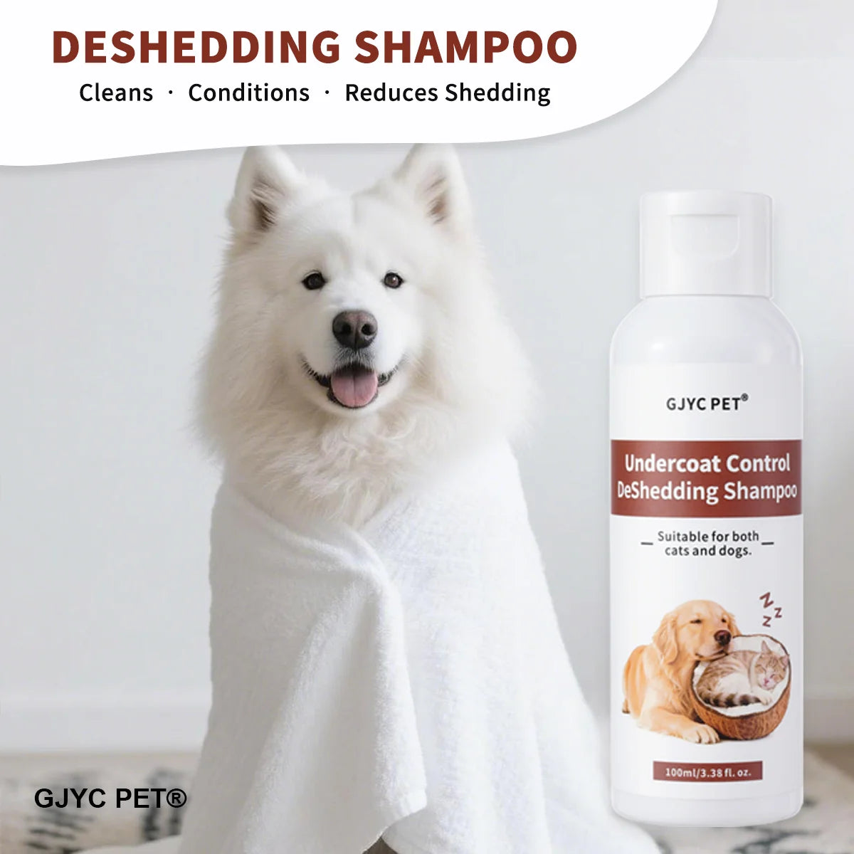Professional Deshedding Shampoo for Dogs & Cats