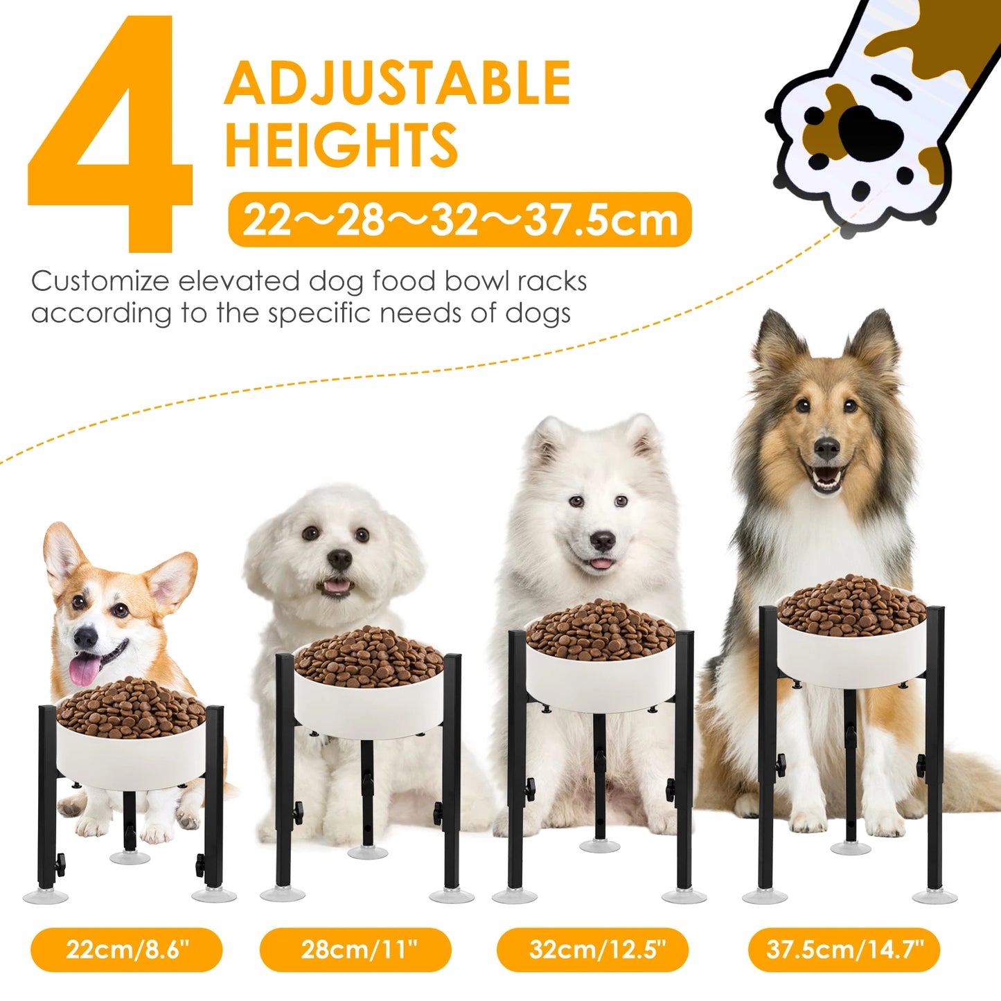 The Adjustable Elevated Stand for Large Dogs