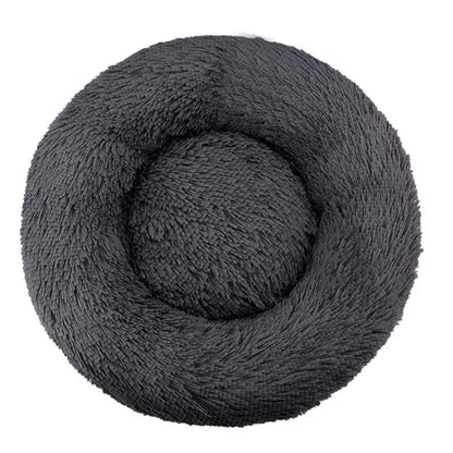 Round Plush Dog Bed — Cozy Washable Pet Bed for Small, Medium & Large Dogs