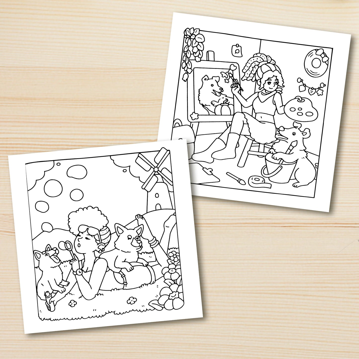 Dog Mom Coloring Book for Adults
