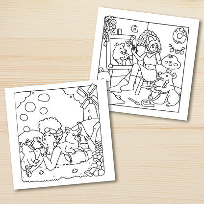 Dog Mom Coloring Book for Adults