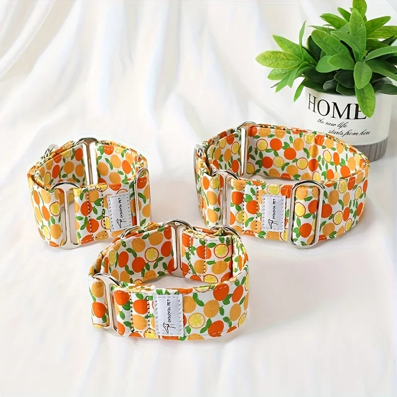 Martingale Dog Collar — Wide Soft Patterned Anti-Pull for Medium Dogs