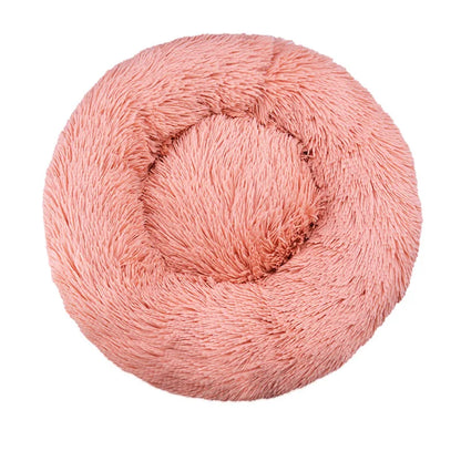 Round Plush Dog Bed — Cozy Washable Pet Bed for Small, Medium & Large Dogs