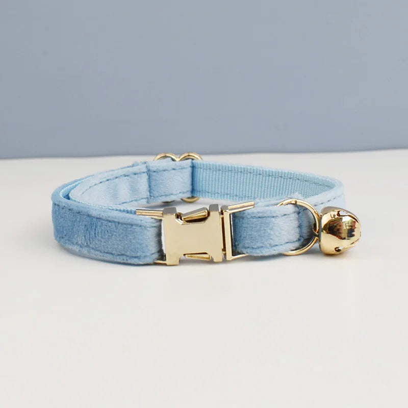 Personalized Bowknot Cat Collar with Bell & Engraved ID Tag