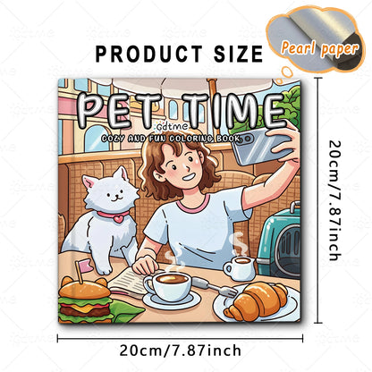 Pet Time Coloring Book for Adults — Cozy & Fun Daily Scenes