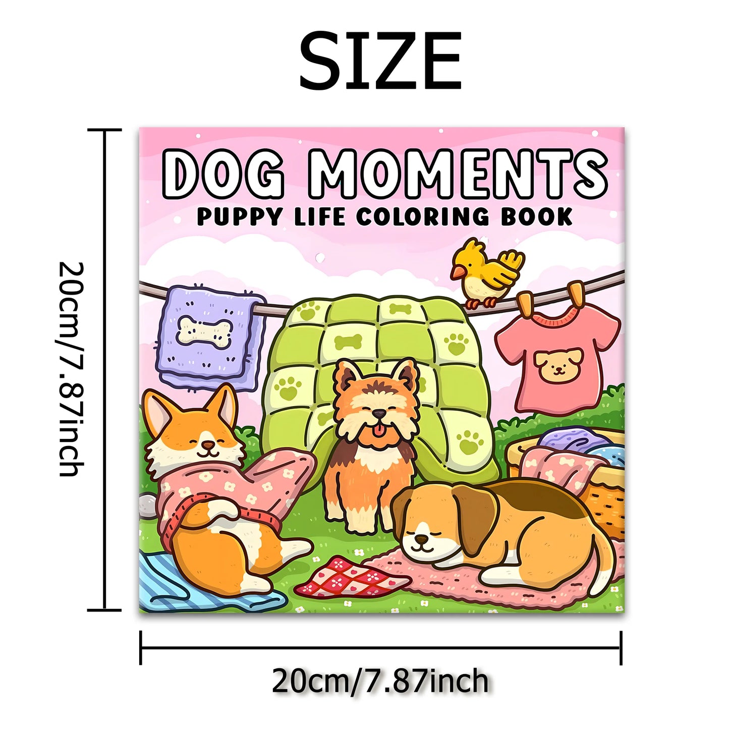 Dog Moments Coloring Book for Adults — Bold Patterns & Joyful Illustrations