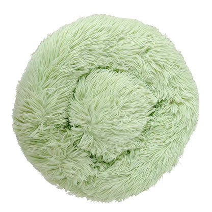 Round Plush Dog Bed — Cozy Washable Pet Bed for Small, Medium & Large Dogs