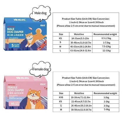 Disposable Dog Diapers — For When You Need Them