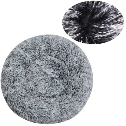 Round Plush Dog Bed — Cozy Washable Pet Bed for Small, Medium & Large Dogs