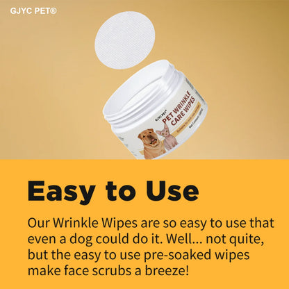 Gentle Wrinkle Care Wipes for Dogs & Cats