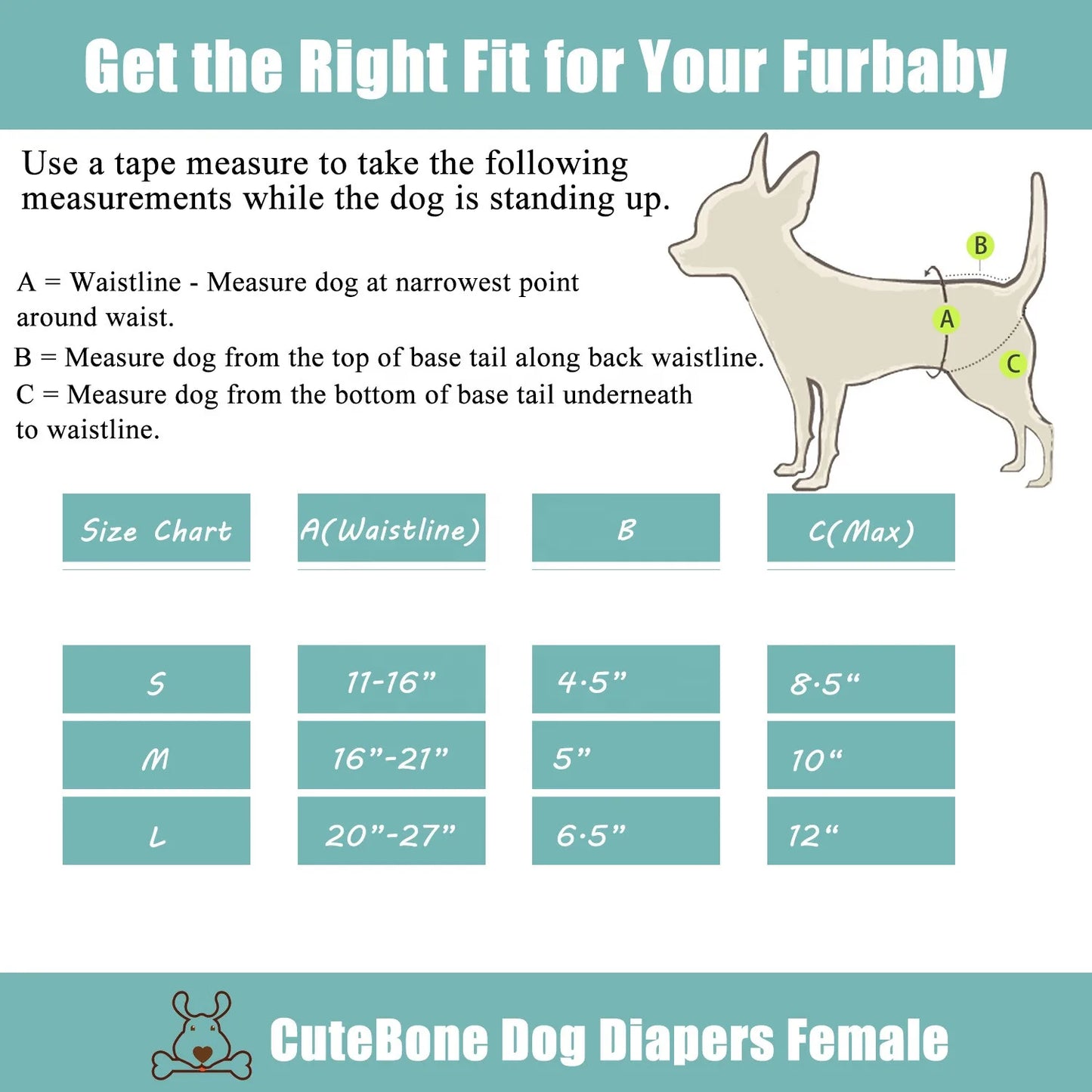 Reusable Female Dog Diapers — 3 Pack