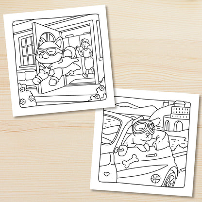 Dog Moments Coloring Book for Adults — Bold Patterns & Joyful Illustrations
