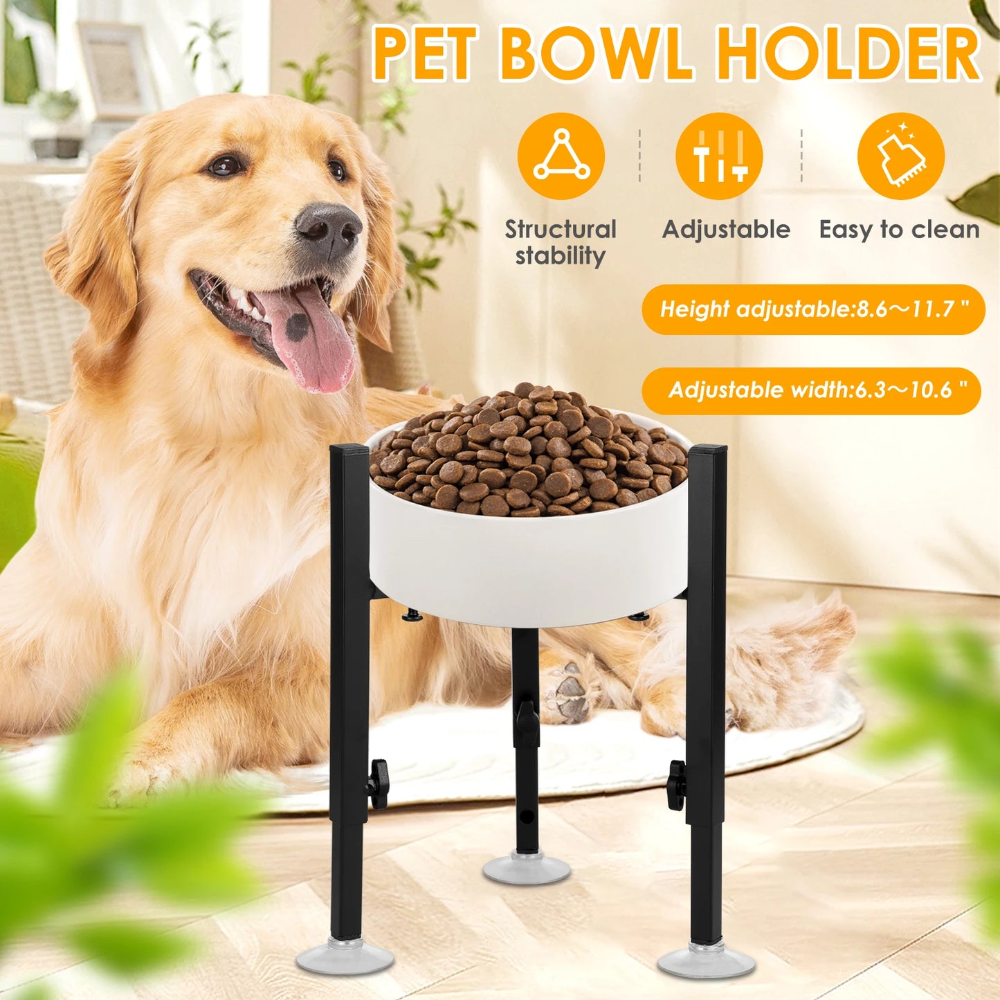 The Adjustable Elevated Stand for Large Dogs