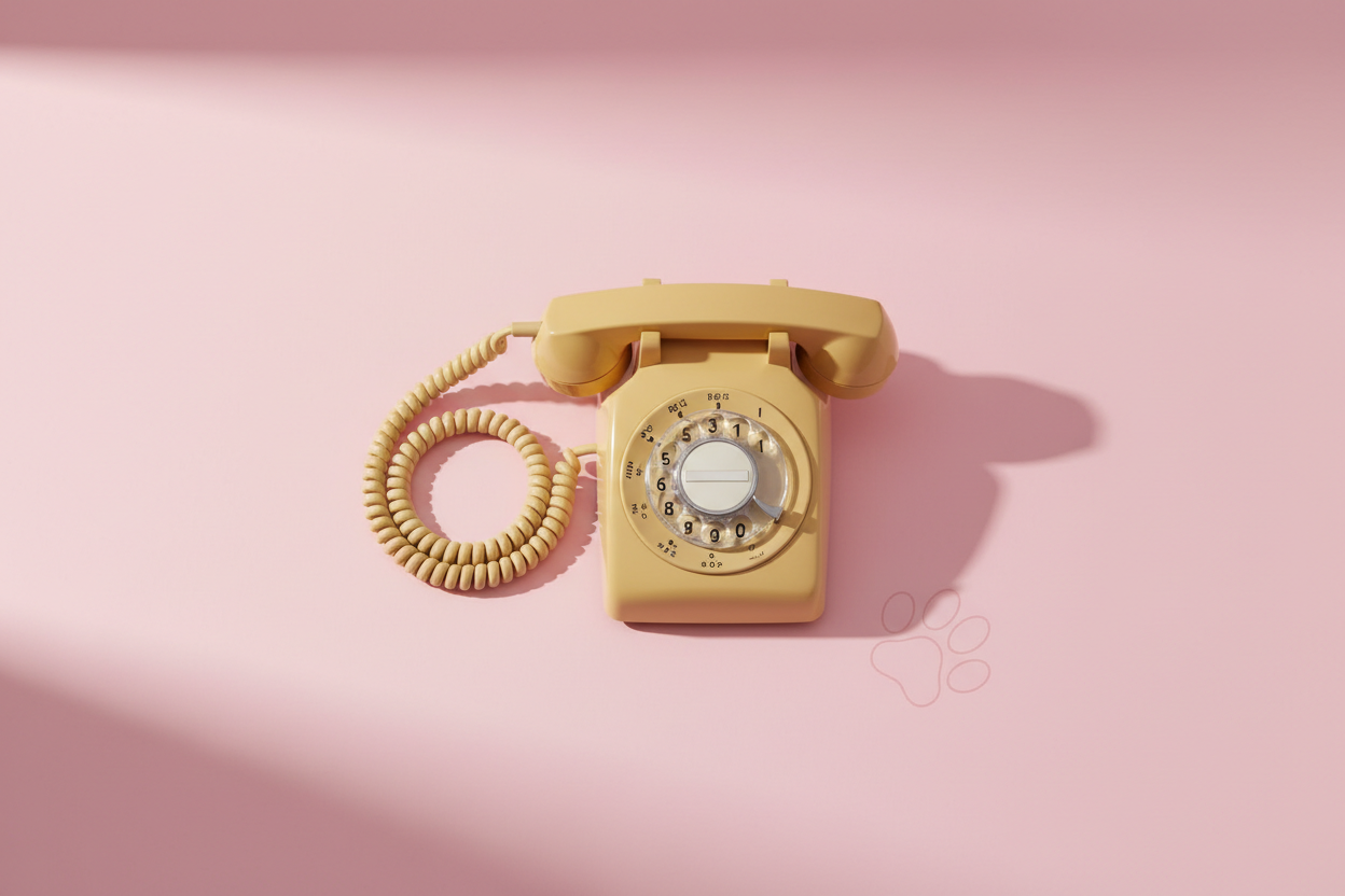 Minimal Retro Phone - Contact Page